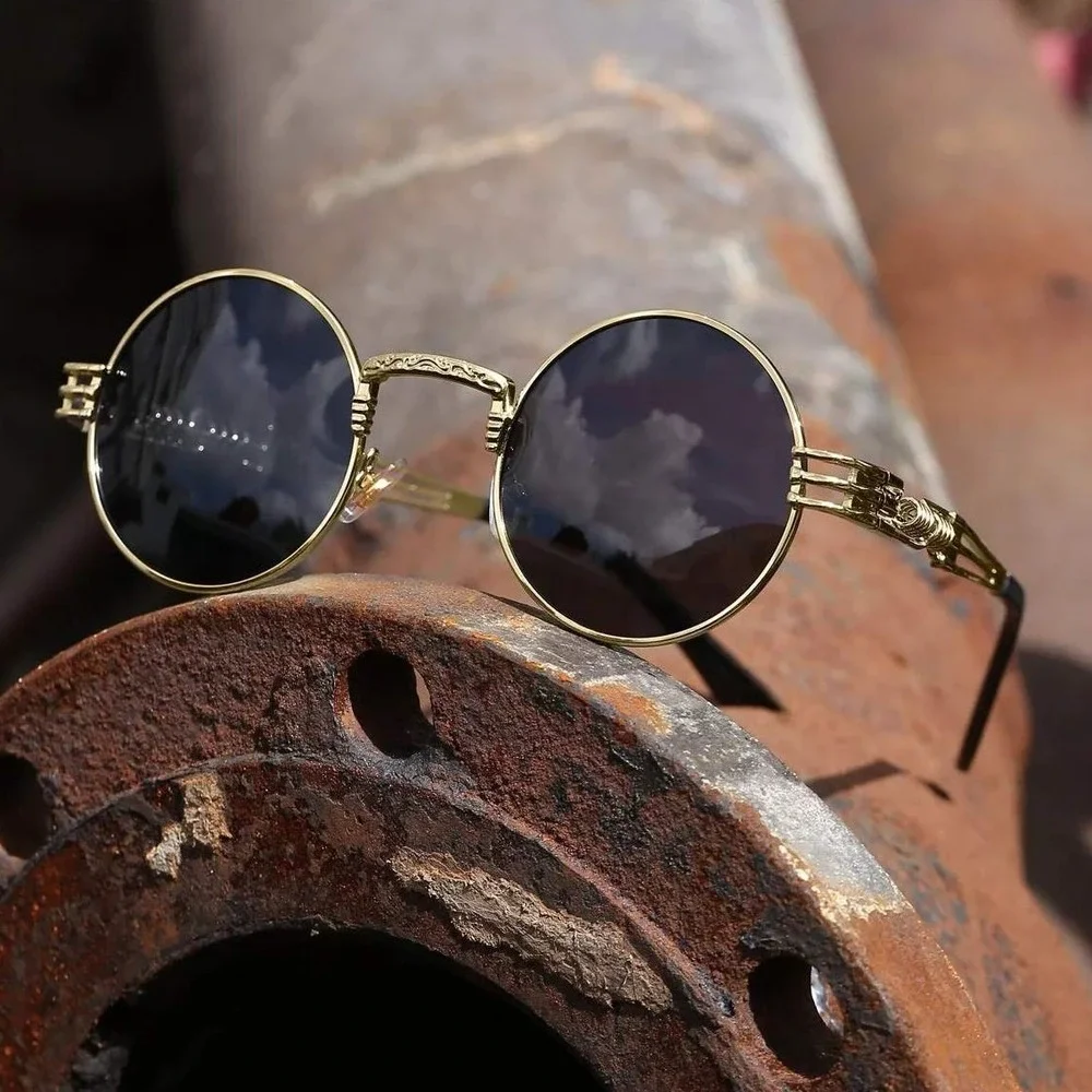 Stylish&Cool, Vintage Round John Lennon Sunglasses Men Women US UV400 Lentes New